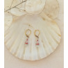 Boucles d'oreilles élégance Rubis strass rouge