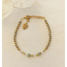 Bracelet élégance péridot & cristal de roche