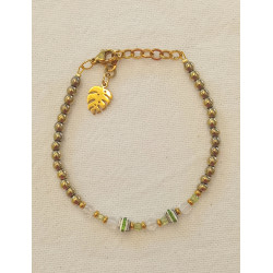 Bracelet élégance péridot & cristal de roche