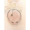 Bracelet élégance – Péridot Obsidienne noire & Cristal de roche