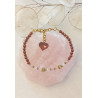 Bracelet élégance – opale rose & Cristal de roche