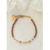 Bracelet élégance – opale rose & Cristal de roche