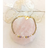 Bracelet élégance – améthyste opale rose & Cristal de roche