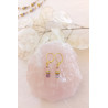 Boucles d'oreilles élégance améthyste & opale rose
