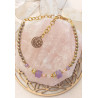 Bracelet élégance améthyste opale rose & quartz rose