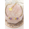Bracelet élégance améthyste opale rose & quartz rose