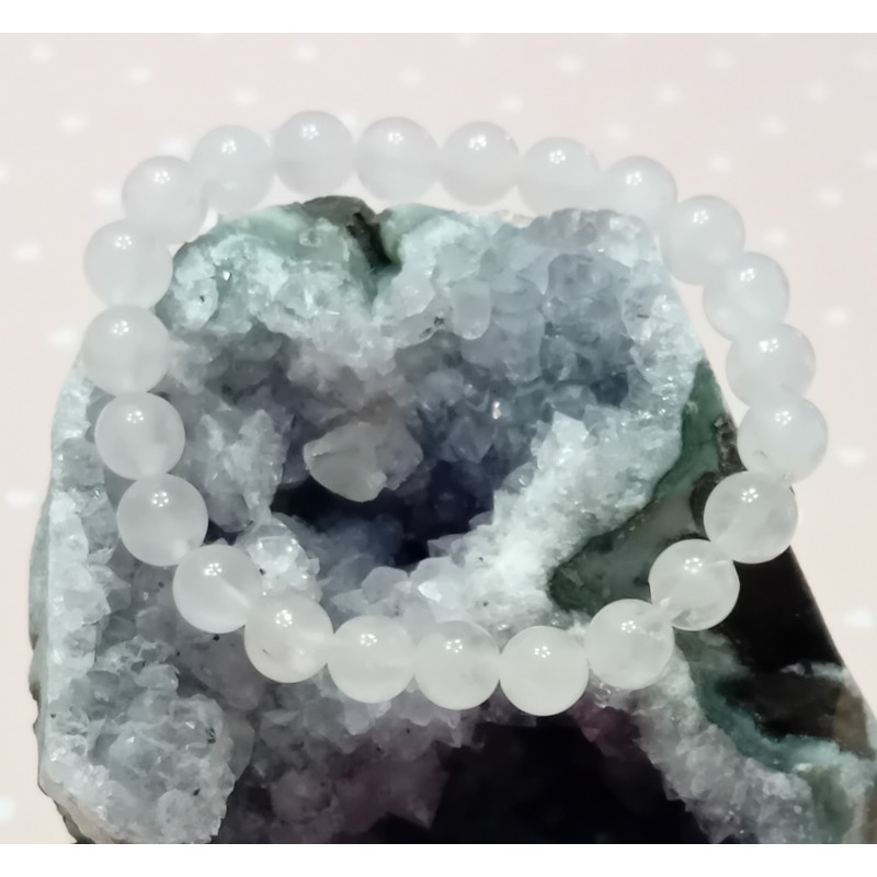 Bracelet enfant quartz rose  6 mm