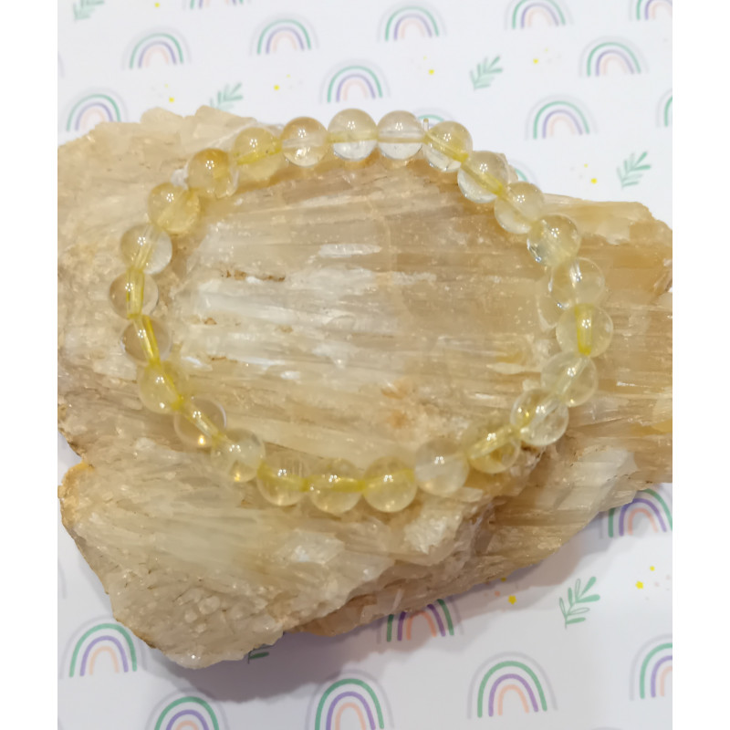 Bracelet enfant citrine 6 mm