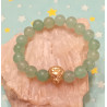 Bracelet enfant aventurine tête de tigre dorée 8 mm