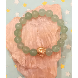 Bracelet enfant aventurine tête de tigre dorée 8 mm