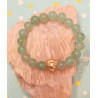 Bracelet enfant aventurine tête de tigre dorée 8 mm