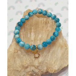 Bracelet enfant apatite étoile 6 mm
