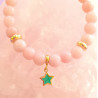 Bracelet enfant Opale rose étoile bleue