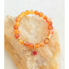Bracelet enfant cornaline facetté étoile rouge 6 mm