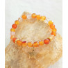 Bracelet enfant cornaline facetté étoile dorée 6mm