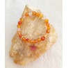 Bracelet enfant cornaline facetté étoile dorée 6mm