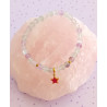 Bracelet enfant fluorite étoile rouge 4 mm