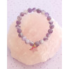 Bracelet enfant améthyste 6 mm étoile dorée