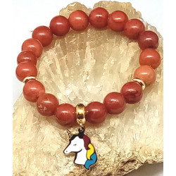 Bracelet enfant jaspe rouge...