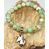 Bracelet enfant chrysoprase licorne 6mm