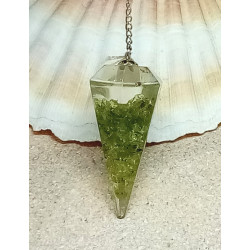 Pendule orgonite péridot