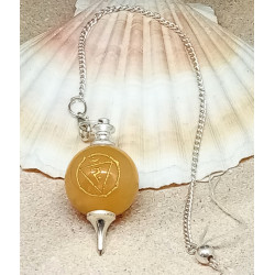 Pendule calcite jaune...