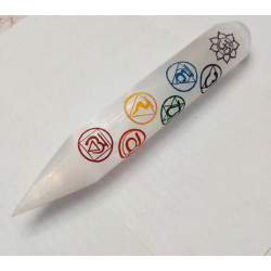 Bâton sélénite 7 chakras