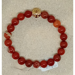 Bracelet jaspe rouge arbre...