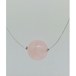 pendentif quartz rose ras...