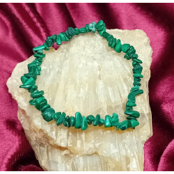 Bracelet malachite pépites