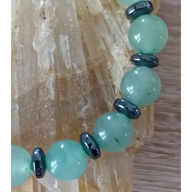 Bracelet aventurine hématite