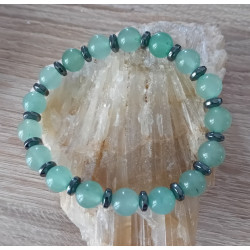 Bracelet aventurine hématite