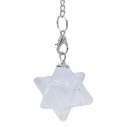 Pendule Merkaba cristal de...
