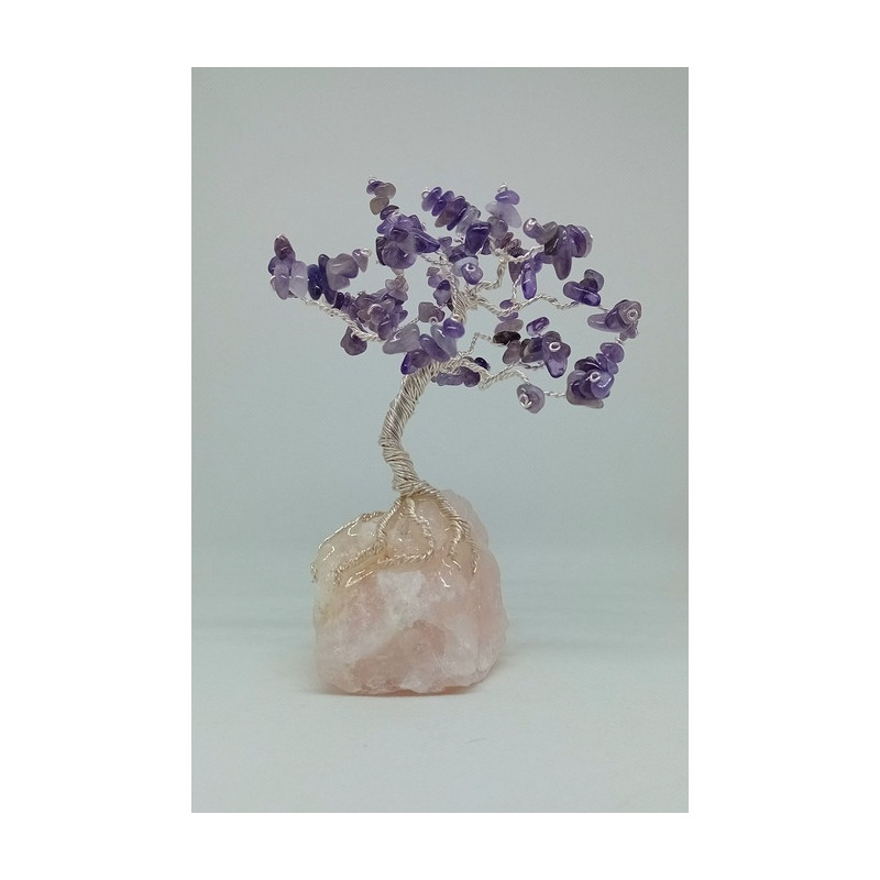 Arbre de vie améthyste quartz rose