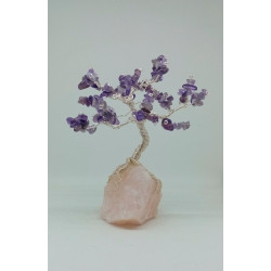 Arbre de vie améthyste quartz rose