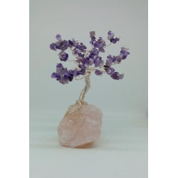 Arbre de vie améthyste quartz rose