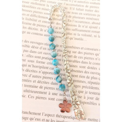Marque pages argenté apatite fleur