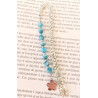 Marque pages argenté apatite fleur