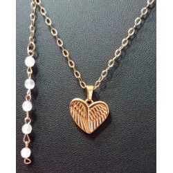 Pendentif cœur aile d'ange...