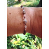Bracelet Élégance – Rubis, Opale rose & Cristal de roche
