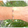 Bracelet élégance – améthyste opale rose & Cristal de roche