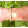 Bracelet élégance péridot & cristal de roche