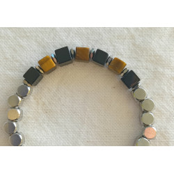 Bracelet onyx & œil du tigre